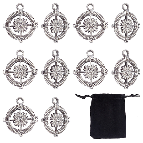 PandaHall Unicraftale 304 Stainless Steel Pendants, Flat Round with Compass, Stainless Steel Color, 17x15x2mm, Hole: 2mm, 16pcs/box 304...
PandaHall Unicraftale 304 Stainless Steel Pendants, Flat Round with Compass, Stainless Steel Color, 17x15x2mm, Hole: 2mm, 16pcs/box 304...