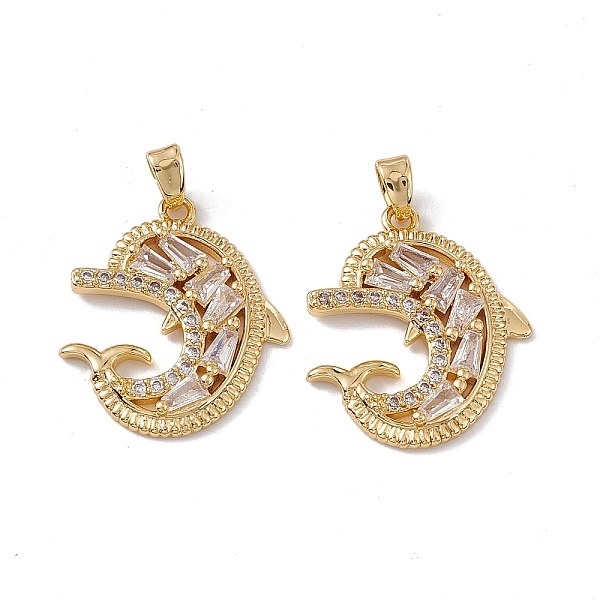 PandaHall Brass Cubic Zirconia Pendants, Dolphin Charm, Real 18K Gold Plated, Clear, 23.5x20.5x3mm, Hole: 2x5mm Brass+Cubic Zirconia Dolphin...
PandaHall Brass Cubic Zirconia Pendants, Dolphin Charm, Real 18K Gold Plated, Clear, 23.5x20.5x3mm, Hole: 2x5mm Brass+Cubic Zirconia Dolphin...