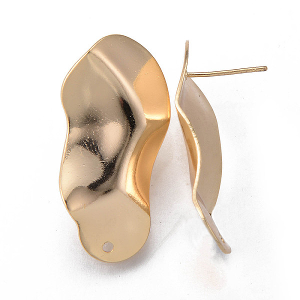 PandaHall Brass Stud Earrings Findings, Nickel Free, Twist Oval, Real 18K Gold Plated, 32.5x16mm, Hole: 1.4mm, Pin: 0.7mm Brass Others
PandaHall Brass Stud Earrings Findings, Nickel Free, Twist Oval, Real 18K Gold Plated, 32.5x16mm, Hole: 1.4mm, Pin: 0.7mm Brass Others
