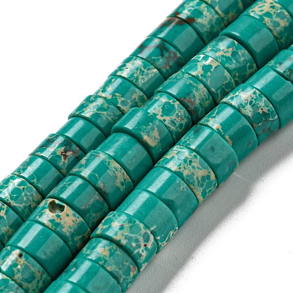 PandaHall Synthetic Imperial Jasper Dyed Beads Strands, Disc, Heishi Beads, Dark Cyan, 6~6.5x3~3.5mm, Hole: 1.2mm, about 107pcs/strand...
PandaHall Synthetic Imperial Jasper Dyed Beads Strands, Disc, Heishi Beads, Dark Cyan, 6~6.5x3~3.5mm, Hole: 1.2mm, about 107pcs/strand...