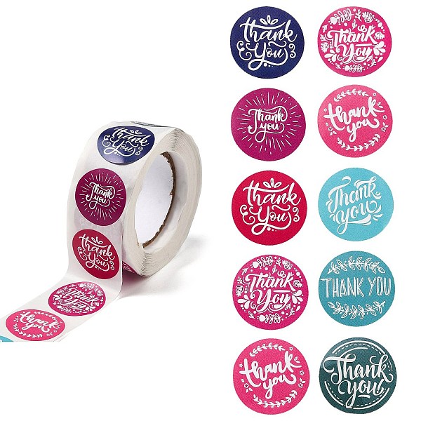 PandaHall PVC Self-Adhesive Thank You Sticker Rolls, Waterproof Round Dot Gift Decals for Gift Sealing, Colorful, 25mm Plastic Round
PandaHall PVC Self-Adhesive Thank You Sticker Rolls, Waterproof Round Dot Gift Decals for Gift Sealing, Colorful, 25mm Plastic Round