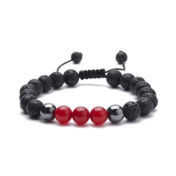 PandaHall Natural Malaysia Jade(Dyed) & Lava Rock & Synthetic Hematite Braided Bead Bracelet, Essential Oil Gemstone Jewelry for Women, Red...
PandaHall Natural Malaysia Jade(Dyed) & Lava Rock & Synthetic Hematite Braided Bead Bracelet, Essential Oil Gemstone Jewelry for Women, Red...