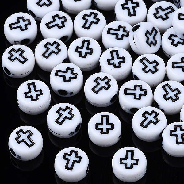 PandaHall Opaque Acrylic Beads, Flat Round with Cross, White, 7x4mm, Hole: 1.8mm, about 3670pcs/500g Acrylic Flat Round White
PandaHall Opaque Acrylic Beads, Flat Round with Cross, White, 7x4mm, Hole: 1.8mm, about 3670pcs/500g Acrylic Flat Round White