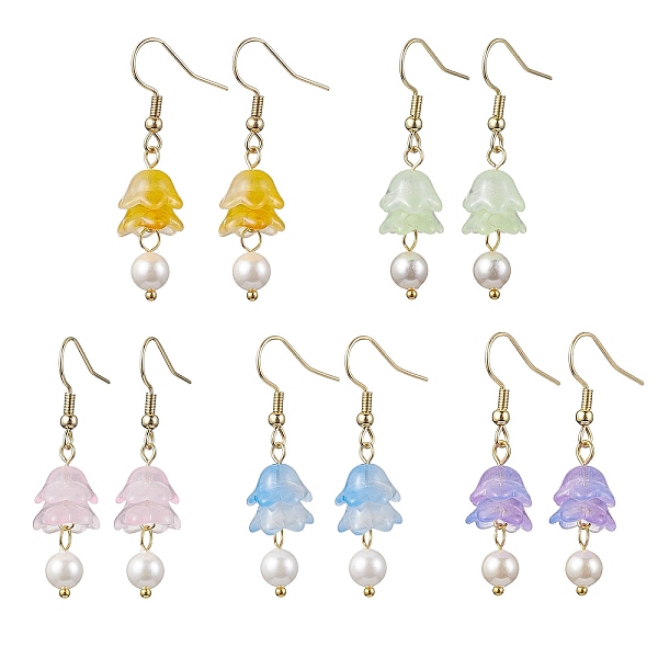 PandaHall Flower Transparent Spray Painted Glass Dangle Earrings, with 304 Stainless Steel Earring Hooks and Shell Pearl Beads, Mixed Color..., Multicolor
PandaHall Flower Transparent Spray Painted Glass Dangle Earrings, with 304 Stainless Steel Earring Hooks and Shell Pearl Beads, Mixed Color..., Multicolor