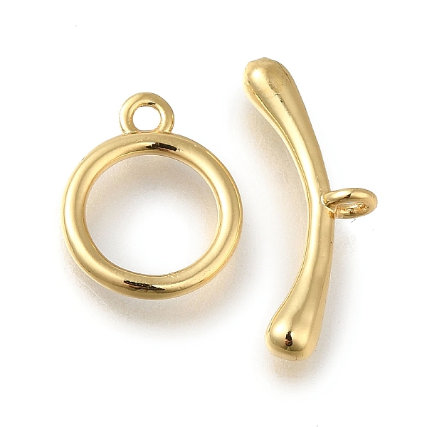PandaHall Brass Toggle Clasps, Ring, Real 18K Gold Plated, Ring: 13x10.5x1.5mm, Hole: 1.5mm, Bar: 7x19x3mm, Hole: 1.5mm Brass Round
PandaHall Brass Toggle Clasps, Ring, Real 18K Gold Plated, Ring: 13x10.5x1.5mm, Hole: 1.5mm, Bar: 7x19x3mm, Hole: 1.5mm Brass Round