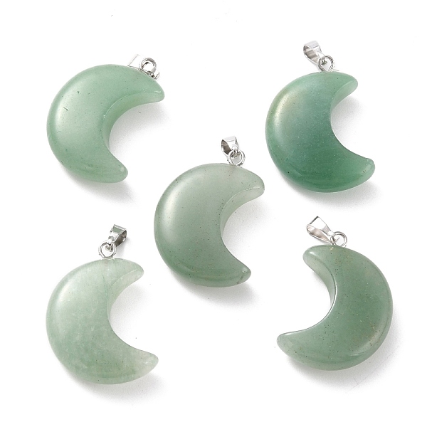 PandaHall Natural Green Aventurine Pendants, with Platinum Brass Loops, Moon, 29x18~21x7~10mm, Hole: 6x3mm Green Aventurine Moon
PandaHall Natural Green Aventurine Pendants, with Platinum Brass Loops, Moon, 29x18~21x7~10mm, Hole: 6x3mm Green Aventurine Moon