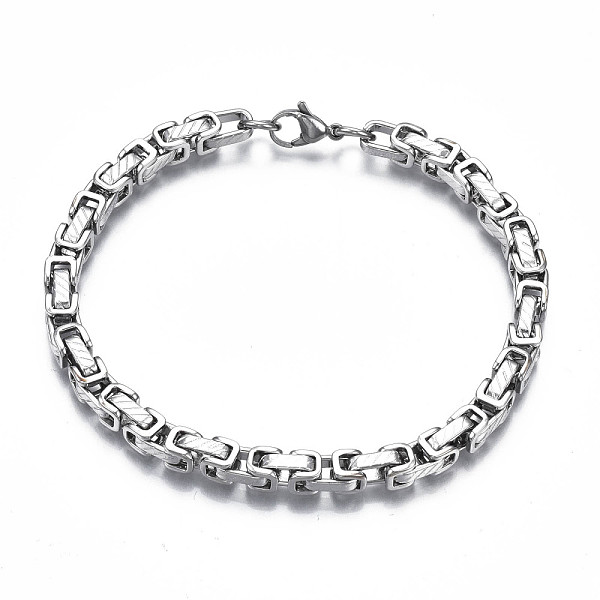 PandaHall 201 Stainless Steel Byzantine Chain Bracelet for Men Women, Stainless Steel Color, 8-1/2 inch(21.5cm) 201 Stainless Steel
PandaHall 201 Stainless Steel Byzantine Chain Bracelet for Men Women, Stainless Steel Color, 8-1/2 inch(21.5cm) 201 Stainless Steel