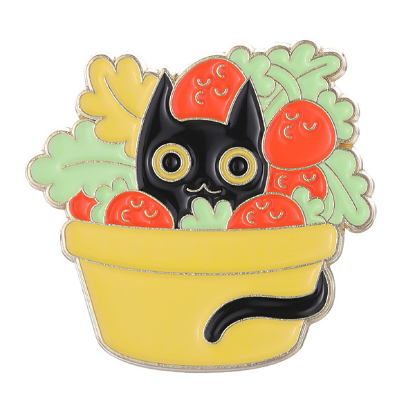 PandaHall Cat with Plant Enamel Pin, Alloy Animal Brooch for Clothes Backpack, Yellow, 28.5x30mm Alloy+Enamel Yellow
PandaHall Cat with Plant Enamel Pin, Alloy Animal Brooch for Clothes Backpack, Yellow, 28.5x30mm Alloy+Enamel Yellow