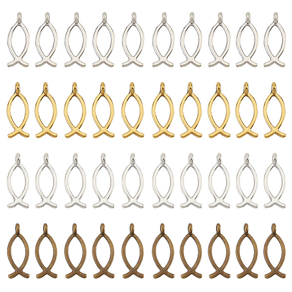 PandaHall 200 Pcs 4 Colors Alloy Fish Pendant Charm, Tibetan Style Alloy Pendants Golden Fish Charms Pendant with 2mm Hole for Easter...
PandaHall 200 Pcs 4 Colors Alloy Fish Pendant Charm, Tibetan Style Alloy Pendants Golden Fish Charms Pendant with 2mm Hole for Easter...
