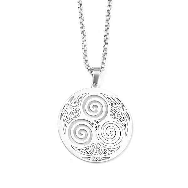 PandaHall 201 Stainless Steel Pendant Necklaces for Man, Flat Round with Spiral, Stainless Steel Color, 23.35 inch(59.3cm), Flat Round...
PandaHall 201 Stainless Steel Pendant Necklaces for Man, Flat Round with Spiral, Stainless Steel Color, 23.35 inch(59.3cm), Flat Round...