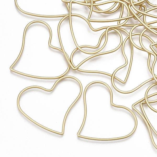 PandaHall Smooth Surface Alloy Linking Ring, Heart, Matte Gold Color, 35x40.5x1.5mm Alloy Heart
PandaHall Smooth Surface Alloy Linking Ring, Heart, Matte Gold Color, 35x40.5x1.5mm Alloy Heart
