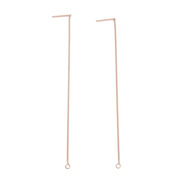 PandaHall Ion Plating(IP) 304 Stainless Steel Stud Earring Finding, with Hole, Ear Thread, Rose Gold, 109x1x0.4mm, Hole: 1.7mm, Pin: 0.7mm...
PandaHall Ion Plating(IP) 304 Stainless Steel Stud Earring Finding, with Hole, Ear Thread, Rose Gold, 109x1x0.4mm, Hole: 1.7mm, Pin: 0.7mm...