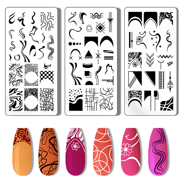 PandaHall PH 3pcs French Nail Stamper Nail Art Stamping Plate Wave Stripes Nail Printing Plate Nail Stencils Print Nail Stencils Stainless...
PandaHall PH 3pcs French Nail Stamper Nail Art Stamping Plate Wave Stripes Nail Printing Plate Nail Stencils Print Nail Stencils Stainless...