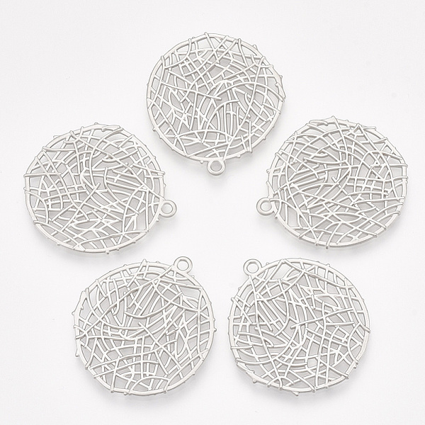 PandaHall Smooth Surface Alloy Pendants, Flat Round, Matte Platinum, 34x30.5x2mm, Hole: 2mm Alloy Flat Round
PandaHall Smooth Surface Alloy Pendants, Flat Round, Matte Platinum, 34x30.5x2mm, Hole: 2mm Alloy Flat Round