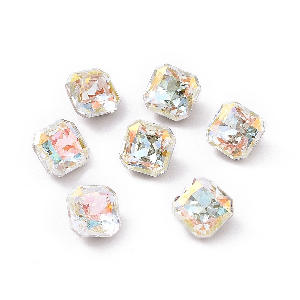 PandaHall K5 Glass Rhinestone Cabochons, Pointed Back & Back Plated, Faceted, Square, Light Crystal AB, 8x8x6mm Glass Rhinestone Square..., Clear
PandaHall K5 Glass Rhinestone Cabochons, Pointed Back & Back Plated, Faceted, Square, Light Crystal AB, 8x8x6mm Glass Rhinestone Square..., Clear