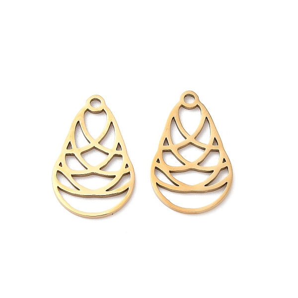 PandaHall 201 Stainless Steel Pendants, Laser Cut, Hollow, Leaf Charm, Golden, 18.5x12x1mm, Hole: 1.4mm 201 Stainless Steel Leaf
PandaHall 201 Stainless Steel Pendants, Laser Cut, Hollow, Leaf Charm, Golden, 18.5x12x1mm, Hole: 1.4mm 201 Stainless Steel Leaf