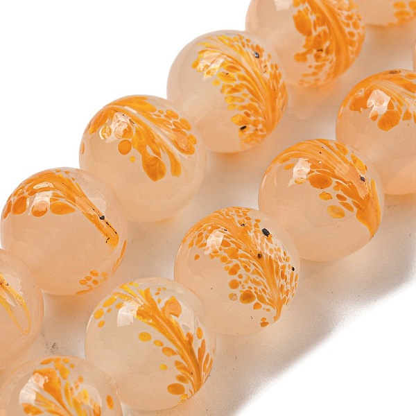 PandaHall Handmade Lampwork Beads Strands, Round with Leaf, Orange, 12~12.5x11~11.5mm, Hole: 1.2~1.5mm, about 45pcs/strand, 19.96 inch...
PandaHall Handmade Lampwork Beads Strands, Round with Leaf, Orange, 12~12.5x11~11.5mm, Hole: 1.2~1.5mm, about 45pcs/strand, 19.96 inch...
