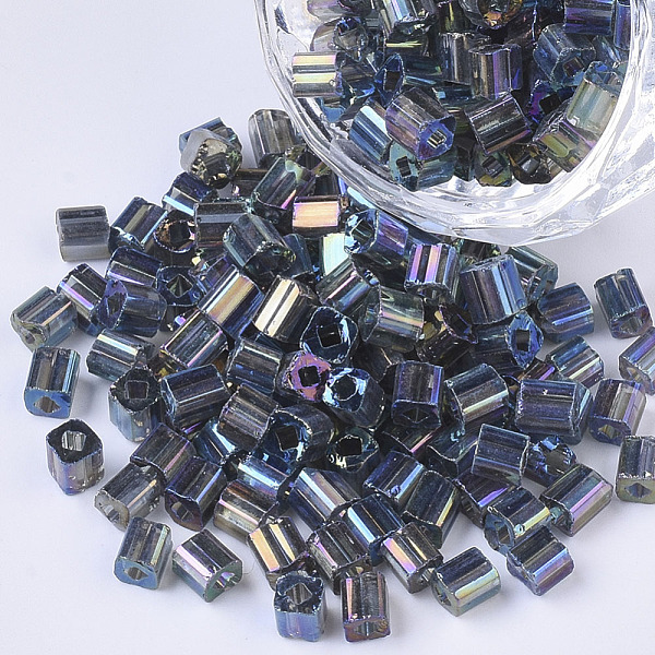 PandaHall 6/0 Glass Seed Beads, Transparent Colours Rainbow, Square Hole, Cube, Steel Blue, 6/0, 3~5x3~4x3~4mm, Hole: 1.2~1.4mm, about...
PandaHall 6/0 Glass Seed Beads, Transparent Colours Rainbow, Square Hole, Cube, Steel Blue, 6/0, 3~5x3~4x3~4mm, Hole: 1.2~1.4mm, about...
