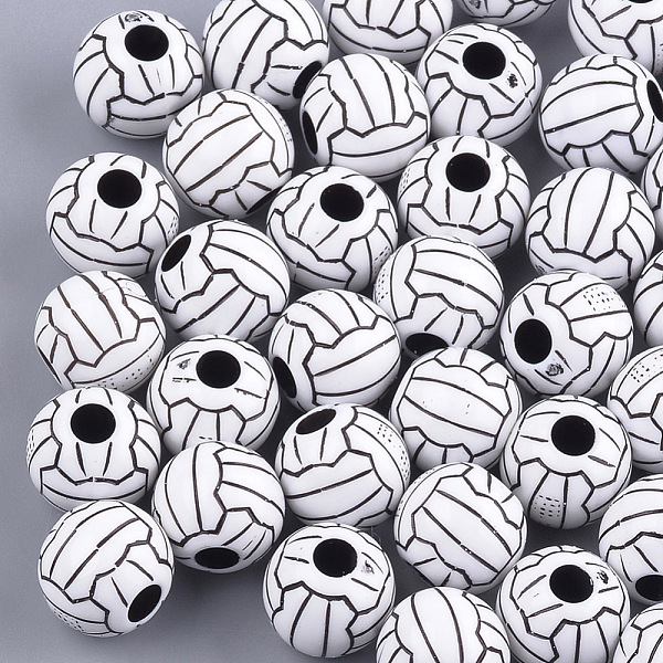PandaHall Craft Style Acrylic Beads, Sports Beads, Volleyball, White, 12x10.5mm, Hole: 3.5~4mm, about 600pcs/500g Acrylic Sports White
PandaHall Craft Style Acrylic Beads, Sports Beads, Volleyball, White, 12x10.5mm, Hole: 3.5~4mm, about 600pcs/500g Acrylic Sports White