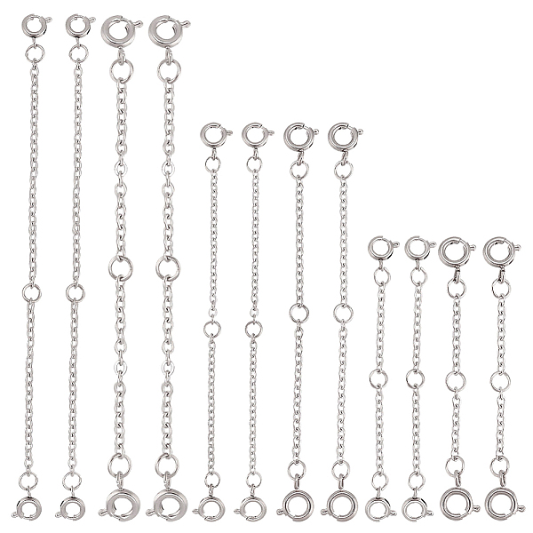 PandaHall 4 Sets 2 Styles 304 Stainless Steel Spring Ring Clasps, with 304 Stainless Steel Cable Chains, Stainless Steel Color, 50~100mm...
PandaHall 4 Sets 2 Styles 304 Stainless Steel Spring Ring Clasps, with 304 Stainless Steel Cable Chains, Stainless Steel Color, 50~100mm...