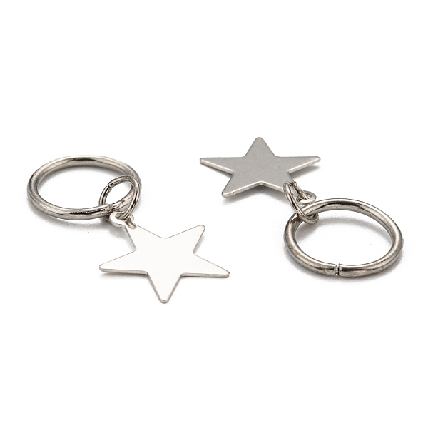 PandaHall Alloy Star Charms, with Jump Rings, DIY Pendants For Braid Trend Headdress, Platinum, 14x13x0.2mm, Hole: 10mm, 5pcs/bag Alloy Star
PandaHall Alloy Star Charms, with Jump Rings, DIY Pendants For Braid Trend Headdress, Platinum, 14x13x0.2mm, Hole: 10mm, 5pcs/bag Alloy Star