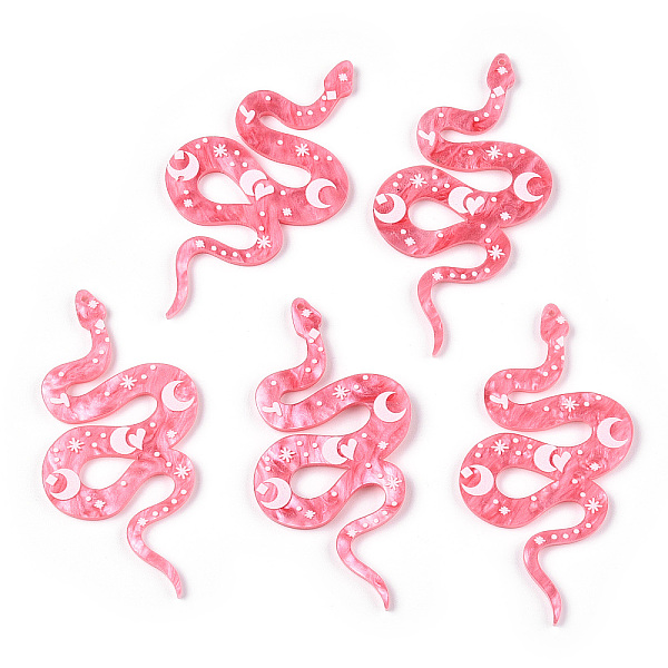 PandaHall Printed Acrylic Big Pendants, Snake with Moon Pattern Charm, Light Coral, 69x37mm Acrylic Snake Pink
PandaHall Printed Acrylic Big Pendants, Snake with Moon Pattern Charm, Light Coral, 69x37mm Acrylic Snake Pink