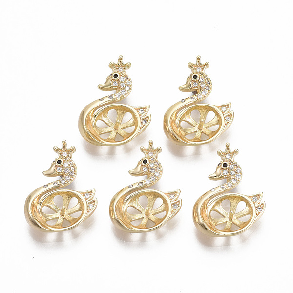 PandaHall Brass Cubic Zirconia Peg Bails Pendants, for Half Drilled Bead, Nickel Free, Swan, Real 18K Gold Plated, Clear, 19.5x14x5mm, Hole...
PandaHall Brass Cubic Zirconia Peg Bails Pendants, for Half Drilled Bead, Nickel Free, Swan, Real 18K Gold Plated, Clear, 19.5x14x5mm, Hole...
