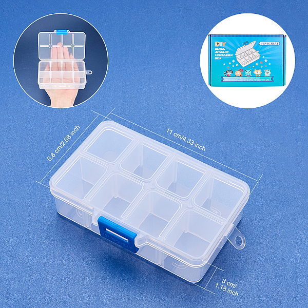 PandaHall BENECREAT 10 Pack 8 Grids Jewelry Dividers Box Organizer Adjustable Clear Plastic Bead Case Storage Container 4.33 x 2.68 x 1.18..., White
PandaHall BENECREAT 10 Pack 8 Grids Jewelry Dividers Box Organizer Adjustable Clear Plastic Bead Case Storage Container 4.33 x 2.68 x 1.18..., White