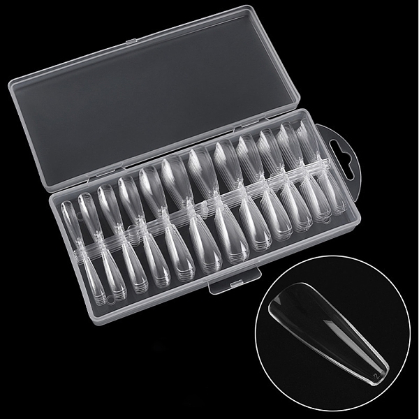 PandaHall Transparent PVC Plastic Seamless Ballerina False Nail Tips, Practice Manicure Nail Art Tool, Clear, 26~32x6.5~13mm, box...
PandaHall Transparent PVC Plastic Seamless Ballerina False Nail Tips, Practice Manicure Nail Art Tool, Clear, 26~32x6.5~13mm, box...