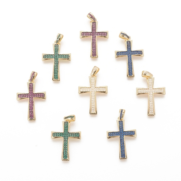 PandaHall Brass Micro Pave Cubic Zirconia Pendants, Long-Lasting Plated, Real 18K Gold Plated, Cross, Mixed Color, 30.5x20.5x2.5mm, Hole..., Multicolor
PandaHall Brass Micro Pave Cubic Zirconia Pendants, Long-Lasting Plated, Real 18K Gold Plated, Cross, Mixed Color, 30.5x20.5x2.5mm, Hole..., Multicolor