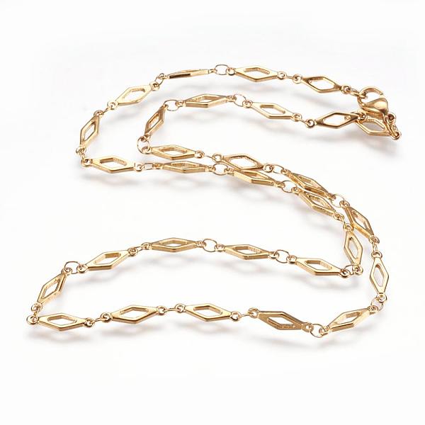 PandaHall 304 Stainless Steel Chain Necklaces, with Lobster Claw Clasps, Ion Plating (IP), Rhombus, Golden, 17.7 inch(45cm) 304 Stainless...
PandaHall 304 Stainless Steel Chain Necklaces, with Lobster Claw Clasps, Ion Plating (IP), Rhombus, Golden, 17.7 inch(45cm) 304 Stainless...