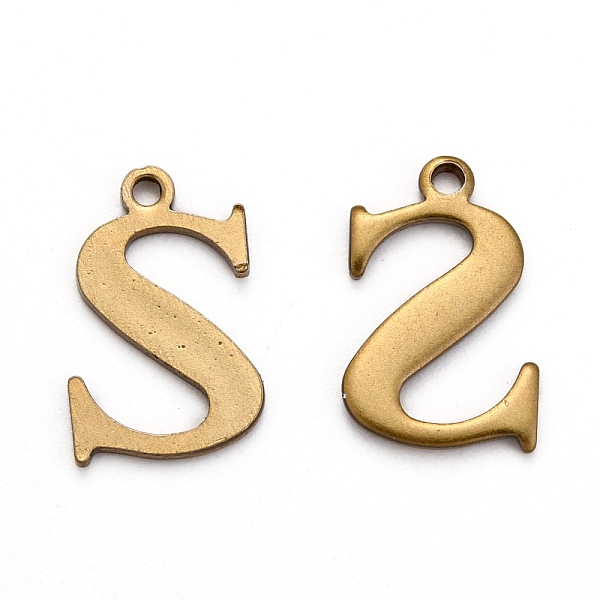 PandaHall 304 Stainless Steel Alphabet Charms, Antique Bronze, Letter.S, 12x8x1mm, Hole: 1mm 304 Stainless Steel Letter S
PandaHall 304 Stainless Steel Alphabet Charms, Antique Bronze, Letter.S, 12x8x1mm, Hole: 1mm 304 Stainless Steel Letter S