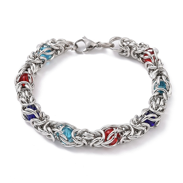 PandaHall 201 Stainless Steel Rope Chain Bracelets, Colorful, 8-1/2 inch(21.5cm), Wide: 10mm 201 Stainless Steel
PandaHall 201 Stainless Steel Rope Chain Bracelets, Colorful, 8-1/2 inch(21.5cm), Wide: 10mm 201 Stainless Steel
