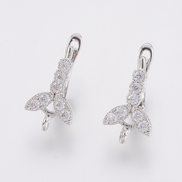 PandaHall Brass Micro Pave Cubic Zirconia Hoop Earring Findings with Latch Back Closure, Flower, Clear, Platinum, 20x9x13mm, Hole: 1.5mm...
PandaHall Brass Micro Pave Cubic Zirconia Hoop Earring Findings with Latch Back Closure, Flower, Clear, Platinum, 20x9x13mm, Hole: 1.5mm...