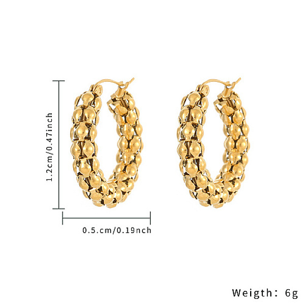 PandaHall 304 Stainless Steel Hoop Earrings for Women, Golden, 12x5mm 304 Stainless Steel Ring
PandaHall 304 Stainless Steel Hoop Earrings for Women, Golden, 12x5mm 304 Stainless Steel Ring