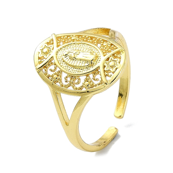 PandaHall Brass Open Cuff Ring, Virgin Mary, Real 18K Gold Plated, Inner Diameter: 19mm Brass Human
PandaHall Brass Open Cuff Ring, Virgin Mary, Real 18K Gold Plated, Inner Diameter: 19mm Brass Human