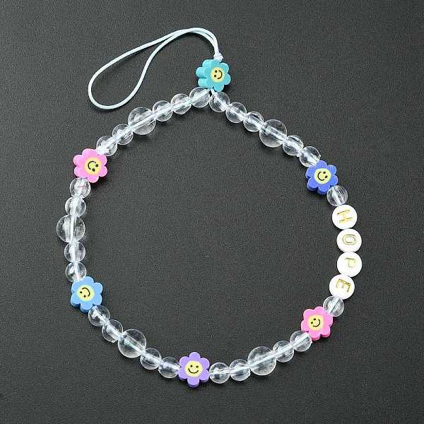 PandaHall Polymer Clay Heishi Beaded Mobile Straps, with Acrylic Beads, Word Love, Sky Blue, 18.5cm Acrylic Multicolor
PandaHall Polymer Clay Heishi Beaded Mobile Straps, with Acrylic Beads, Word Love, Sky Blue, 18.5cm Acrylic Multicolor