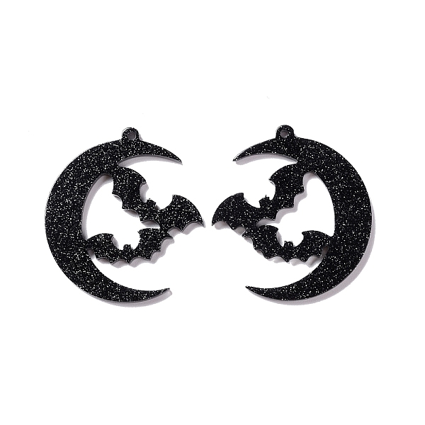 PandaHall Acrylic Pendant with Glitter Powder, Crescent Moon with Bat, Black, 39x34x2mm, Hole: 1.6mm Acrylic Bat Black
PandaHall Acrylic Pendant with Glitter Powder, Crescent Moon with Bat, Black, 39x34x2mm, Hole: 1.6mm Acrylic Bat Black