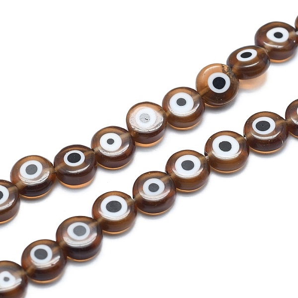 PandaHall Handmade Evil Eye Lampwork Flat Round Bead Strands, Camel, 6x3mm, Hole: 1mm, about 65pcs/strand, 14 inch Lampwork Evil Eye Brown
PandaHall Handmade Evil Eye Lampwork Flat Round Bead Strands, Camel, 6x3mm, Hole: 1mm, about 65pcs/strand, 14 inch Lampwork Evil Eye Brown