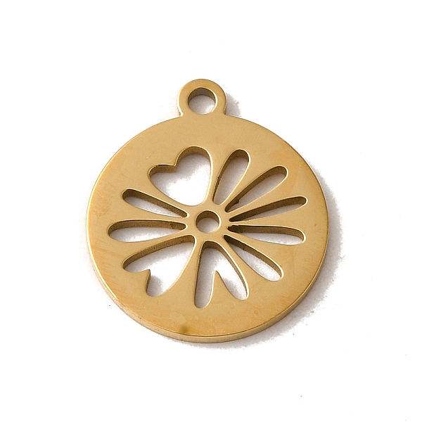PandaHall 201 Stainless Steel Pendants, Laser Cut, Flat Round with Flower Charm, Golden, 16x14x1mm, Hole: 1.5mm 201 Stainless Steel Flower
PandaHall 201 Stainless Steel Pendants, Laser Cut, Flat Round with Flower Charm, Golden, 16x14x1mm, Hole: 1.5mm 201 Stainless Steel Flower