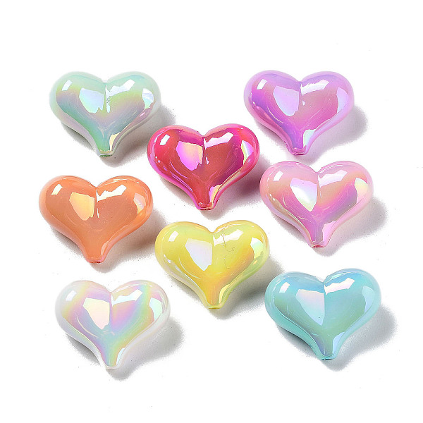 PandaHall UV Plating Opaque Acrylic Beads, Iridescent, Heart, Mixed Color, 16.5x21x10mm, Hole: 2mm Acrylic Heart Multicolor
PandaHall UV Plating Opaque Acrylic Beads, Iridescent, Heart, Mixed Color, 16.5x21x10mm, Hole: 2mm Acrylic Heart Multicolor