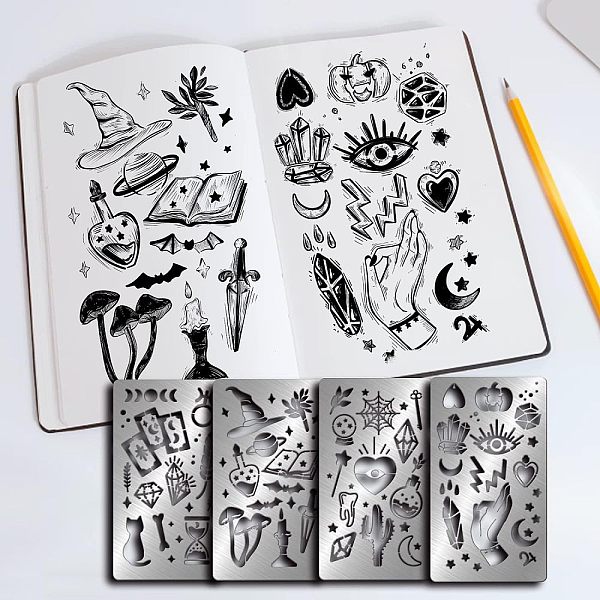 PandaHall Fingerinspire 4Pcs 4 Style Custom 304 Stainless Steel Cutting Dies Stencils, for DIY Scrapbooking/Photo Album, Decorative...
PandaHall Fingerinspire 4Pcs 4 Style Custom 304 Stainless Steel Cutting Dies Stencils, for DIY Scrapbooking/Photo Album, Decorative...