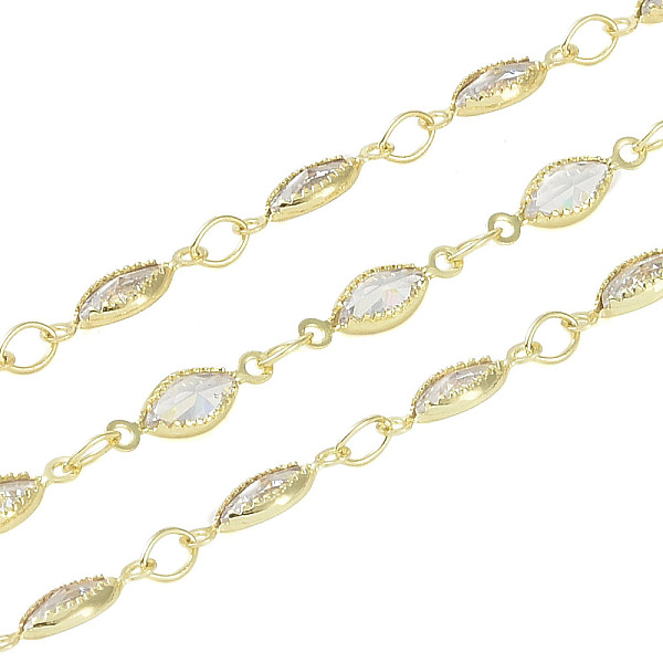 PandaHall Rack Plating Brass Chains Micro Pave Cubic Zirconia, Long-Lasting Plated, Soldered, with Spool, Golden, 11x3.5x2.5mm Brass
PandaHall Rack Plating Brass Chains Micro Pave Cubic Zirconia, Long-Lasting Plated, Soldered, with Spool, Golden, 11x3.5x2.5mm Brass