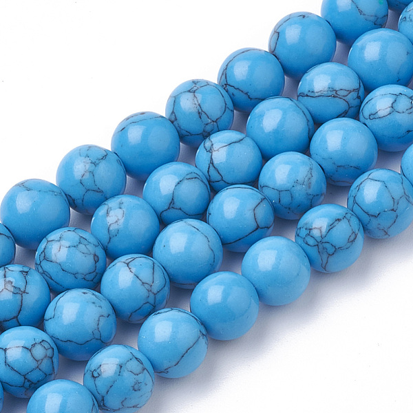 PandaHall Synthetic Turquoise Beads Strands, Dyed, Round, Dodger Blue, 8mm, Hole: 1.5mm, about 50pcs/strand, 14.96 inch Synthetic Turquoise...
PandaHall Synthetic Turquoise Beads Strands, Dyed, Round, Dodger Blue, 8mm, Hole: 1.5mm, about 50pcs/strand, 14.96 inch Synthetic Turquoise...