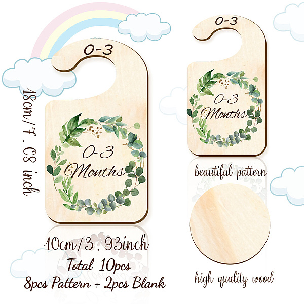 PandaHall Wood Baby Closet Size Dividers, Baby Clothes Organizers, from Newborn to Toddler, Leaf Pattern, 100x180x2.5mm, 10pcs/set Wood Leaf..., Multicolor
PandaHall Wood Baby Closet Size Dividers, Baby Clothes Organizers, from Newborn to Toddler, Leaf Pattern, 100x180x2.5mm, 10pcs/set Wood Leaf..., Multicolor