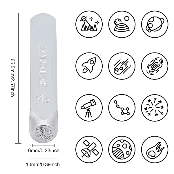 PandaHall BENECREAT Iron Stamps Seal, for Imprinting Metal, Plastic, Wood, Leather, Platinum, Mixed Patterns, 65.5x10mm, Pattern: 6mm...
PandaHall BENECREAT Iron Stamps Seal, for Imprinting Metal, Plastic, Wood, Leather, Platinum, Mixed Patterns, 65.5x10mm, Pattern: 6mm...