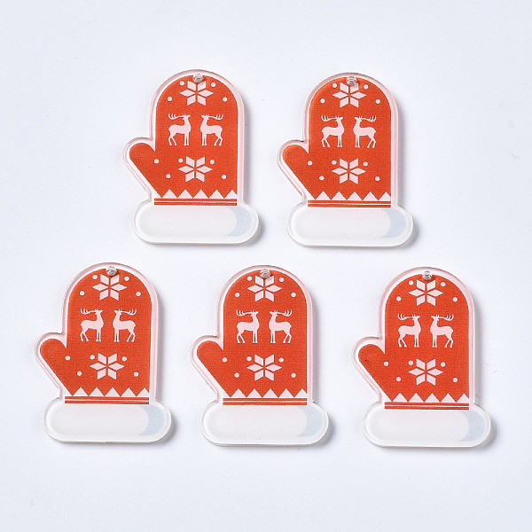 PandaHall Transparent Printed Acrylic Pendants, Christmas, Glove with Christmas Reindeer , Orange Red, 34.5x24.5x2.5mm, Hole: 1.5mm Acrylic...
PandaHall Transparent Printed Acrylic Pendants, Christmas, Glove with Christmas Reindeer , Orange Red, 34.5x24.5x2.5mm, Hole: 1.5mm Acrylic...