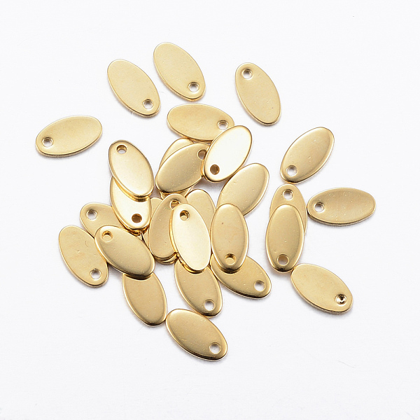PandaHall 304 Stainless Steel Charms, Stamping Blank Tag, Oval, Real 24k Gold Plated, 9x5x1mm, Hole: 1mm 304 Stainless Steel Oval
PandaHall 304 Stainless Steel Charms, Stamping Blank Tag, Oval, Real 24k Gold Plated, 9x5x1mm, Hole: 1mm 304 Stainless Steel Oval
