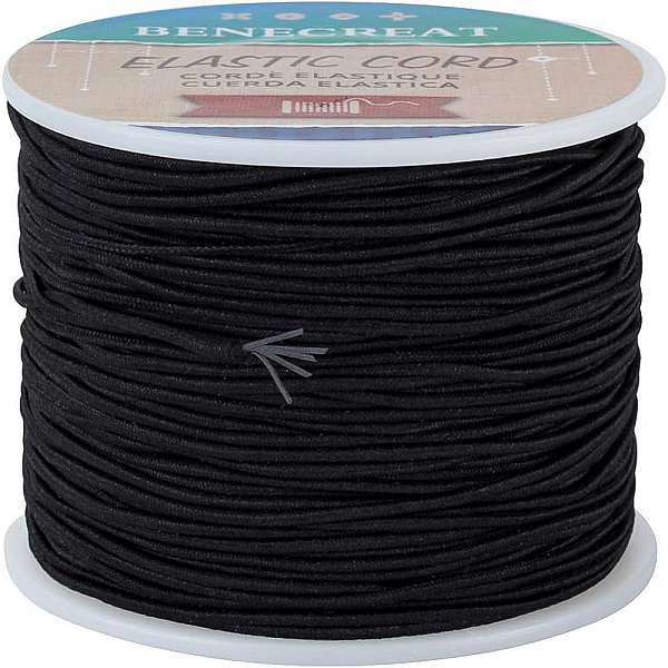 PandaHall Core Spun Elastic Cord, Black, 1.5mm, 70m/roll Elastic Fibre Round Black
PandaHall Core Spun Elastic Cord, Black, 1.5mm, 70m/roll Elastic Fibre Round Black