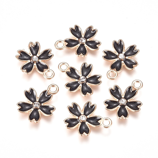 PandaHall Alloy Enamel Pendants, with Crystal Rhinestone, Sakura Flower, Golden, Black, 17x14x2.5mm, Hole: 1.6mm Alloy Rhinestone+Enamel..., Clear
PandaHall Alloy Enamel Pendants, with Crystal Rhinestone, Sakura Flower, Golden, Black, 17x14x2.5mm, Hole: 1.6mm Alloy Rhinestone+Enamel..., Clear